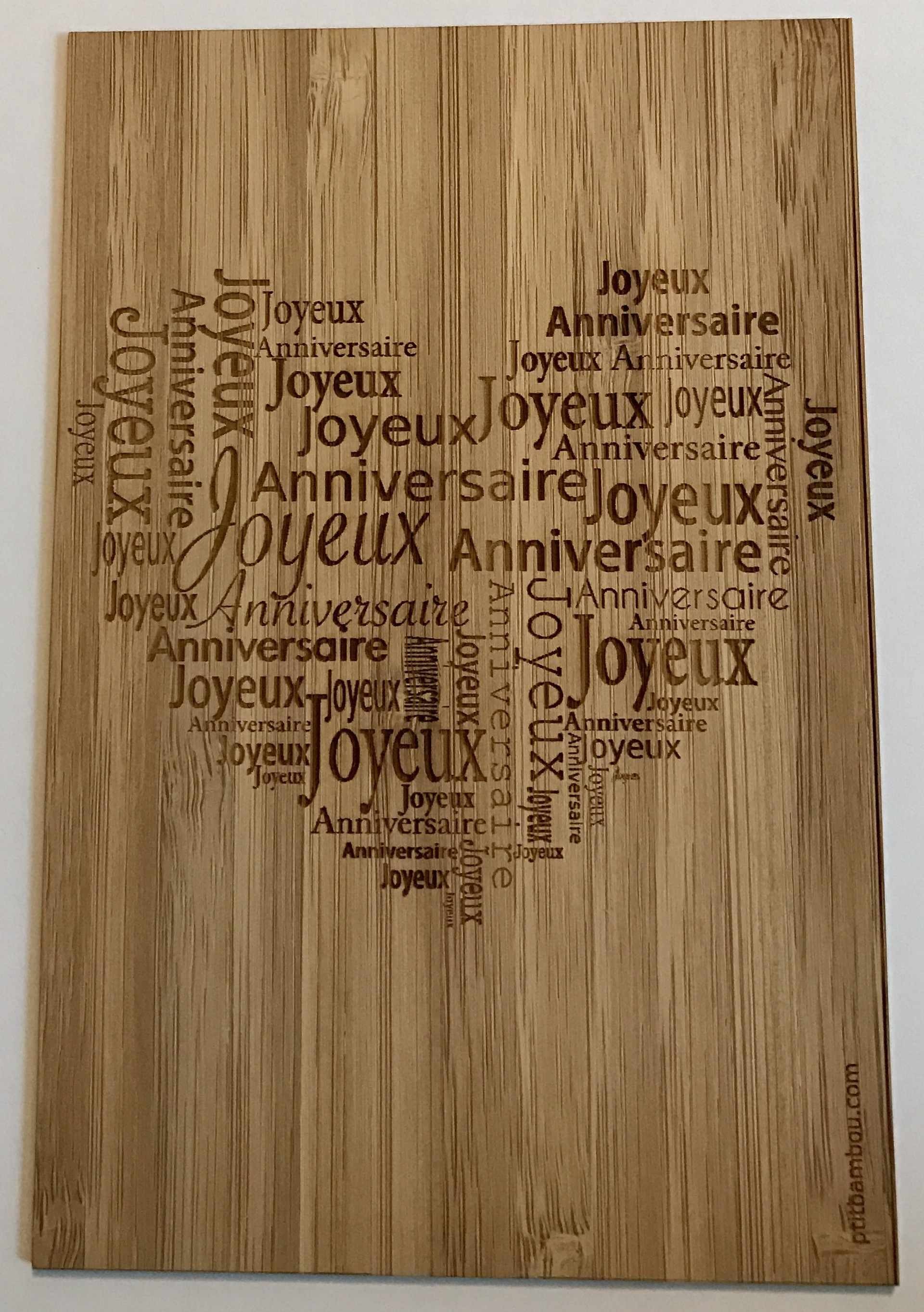 Carte De Joyeux Anniversaire En Bambou